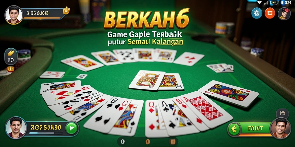 Tampilan gameplay menarik dari aplikasi Gaple BERKAH6.