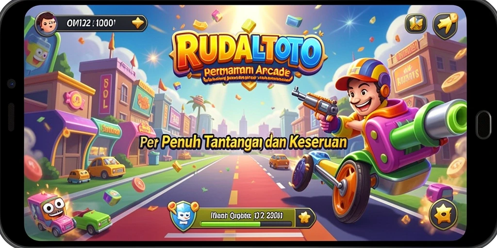 Tangkapan layar utama RUDALTOTO menampilkan gameplay Arcade yang mendebarkan.