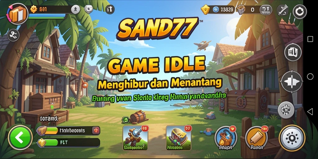Tampilan menarik dari gameplay SAND77 yang menggambarkan keseruan bermain Idle.