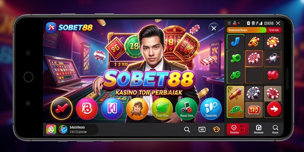 Screenshot utama SOBET88 menunjukkan gameplay kasino yang menarik dan menegangkan.