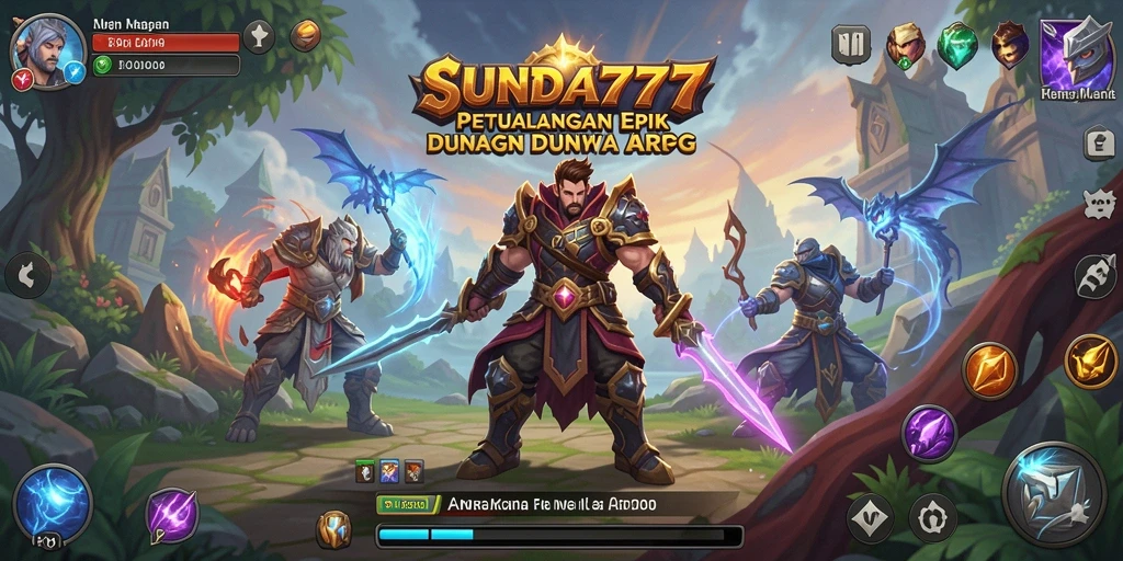 Tampilan gameplay SUNDA777 yang menarik dan mendebarkan dalam pertarungan ARPG.