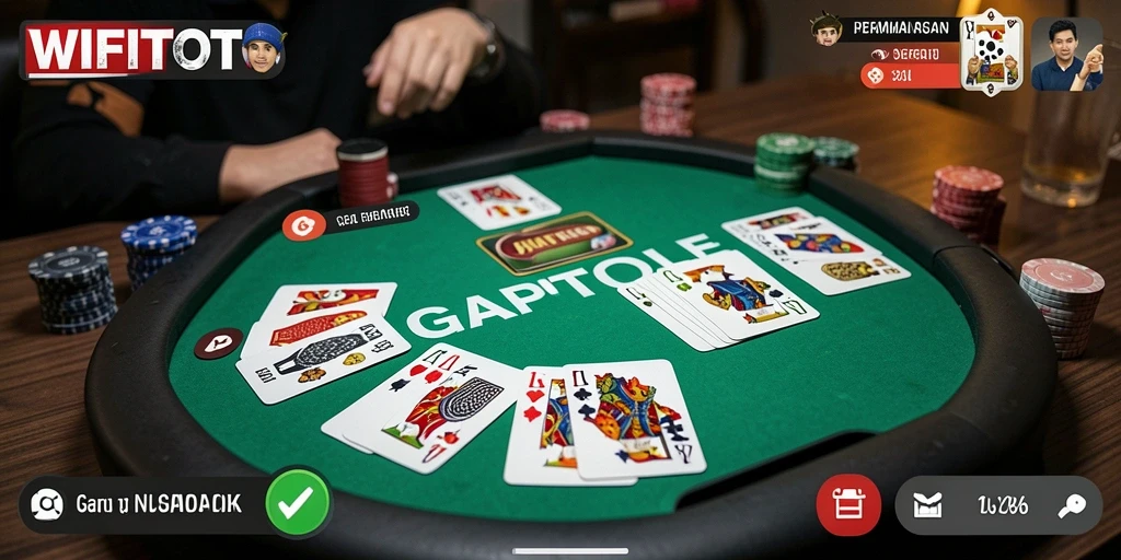 Gameplay seru WIFITOTO dengan teman-teman di Gaple.