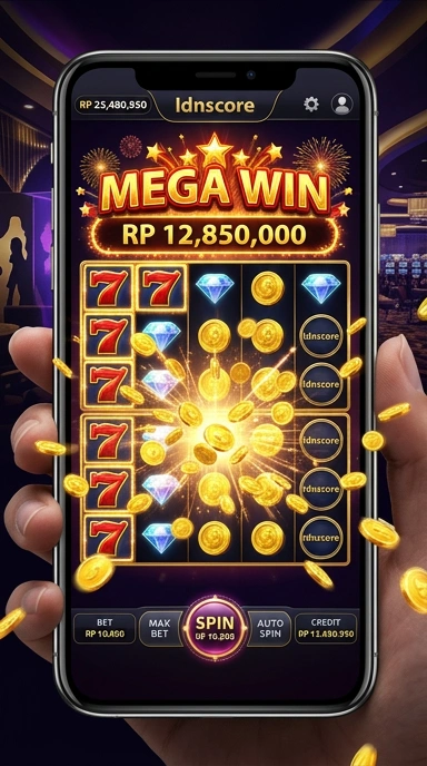 Antarmuka pengguna yang intuitif di aplikasi idnscore.